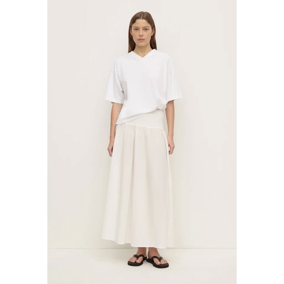 Assembly Label Sarah Cotton Maxi Skirt - White Maxi Skirt Assembly Label