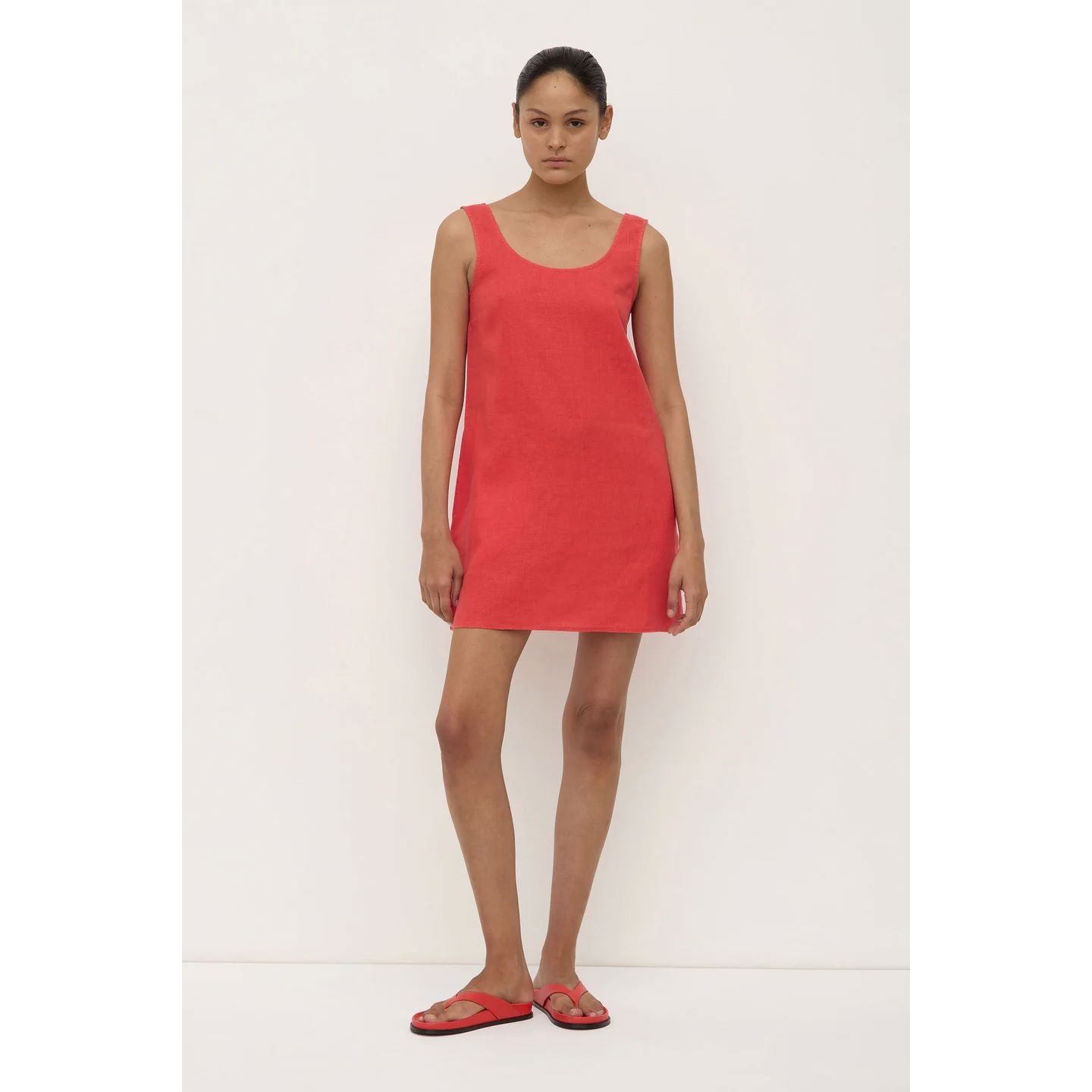 Assembly Label Selma Linen Mini Dress - Chilli Assembly Label