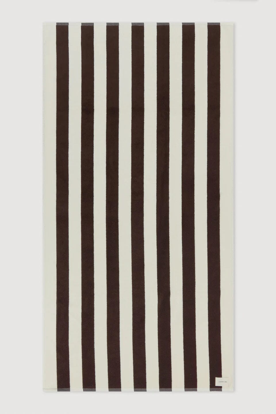 Assembly Label Signature Stripe Beach Towel Ganache/Cream Assembly Label