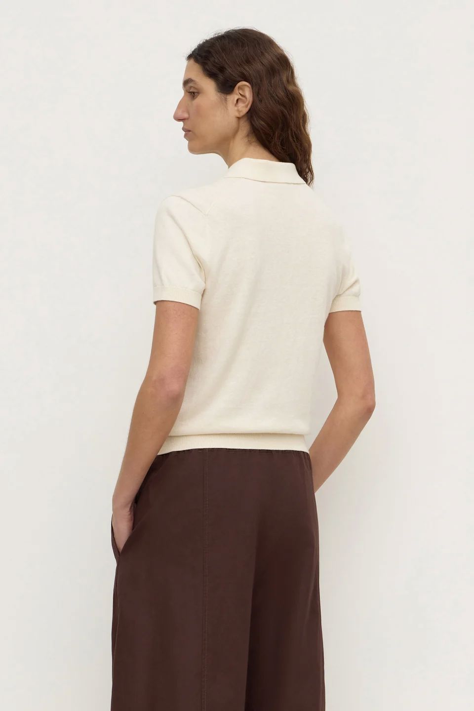 Assembly Label Sloane Cotton Cashmere Polo - Cream Assembly Label