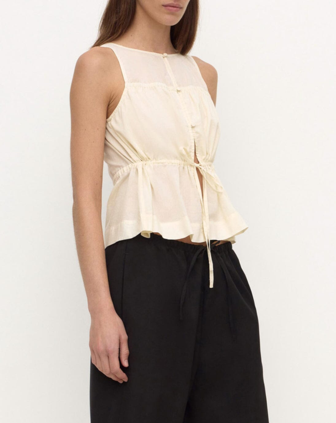 Assembly Label Suzie Top - Vanilla Sleeveless Top Assembly Label