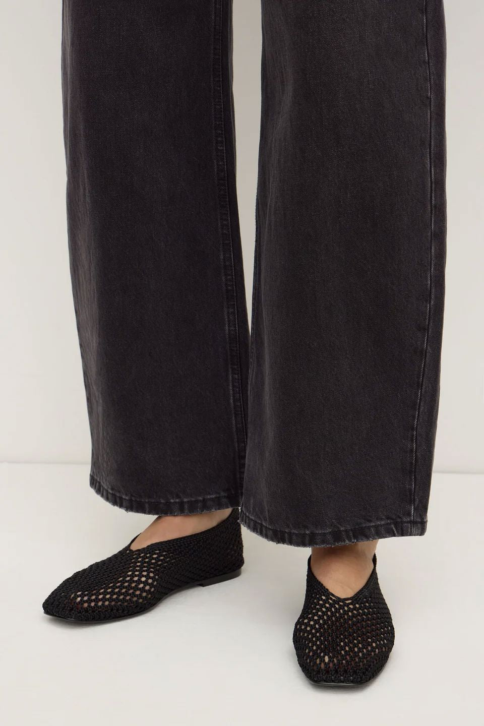 Assembly Label Willa Crochet Ballet Flat - Black Assembly Label