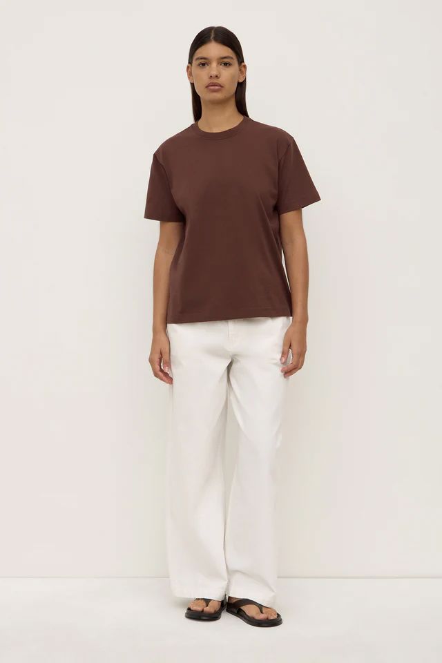 Assembly Label Womens Organic Base Tee - Espresso Assembly Label