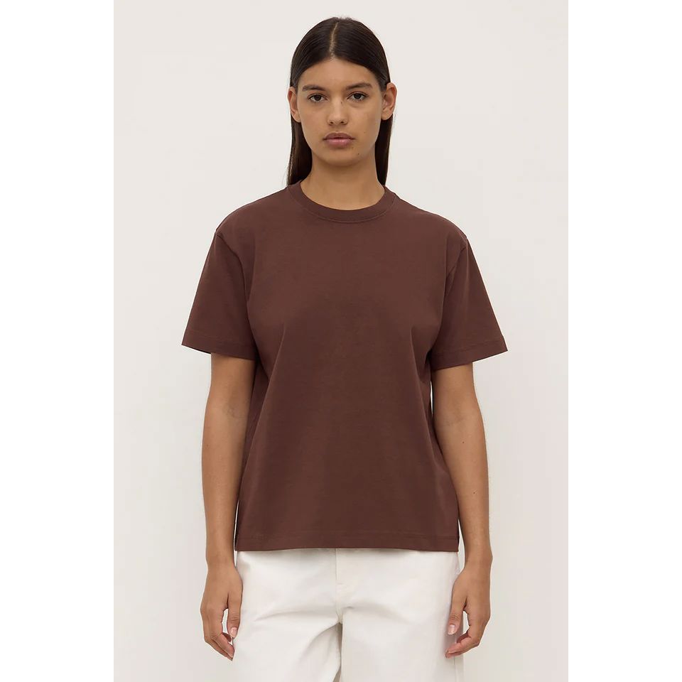 Assembly Label Womens Organic Base Tee - Espresso Assembly Label