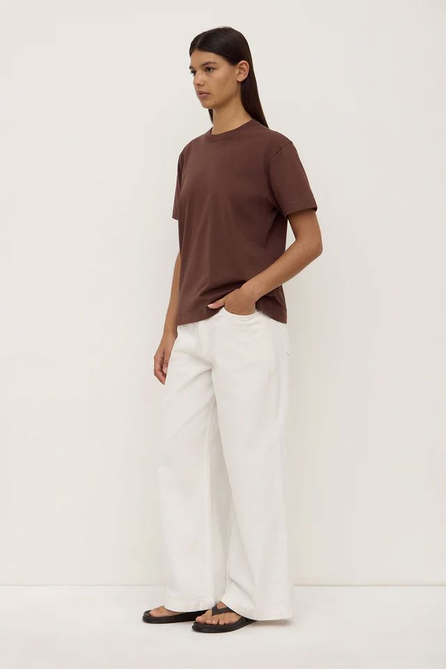 Assembly Label Womens Organic Base Tee - Espresso Assembly Label