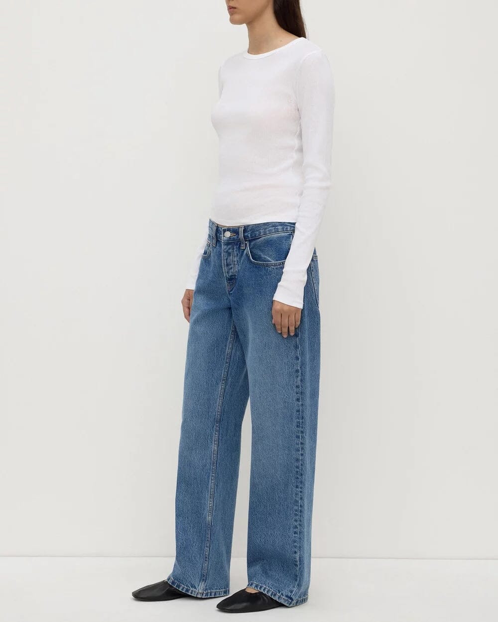 Assembly Label Zali Long Sleeve Tee - White Assembly Label