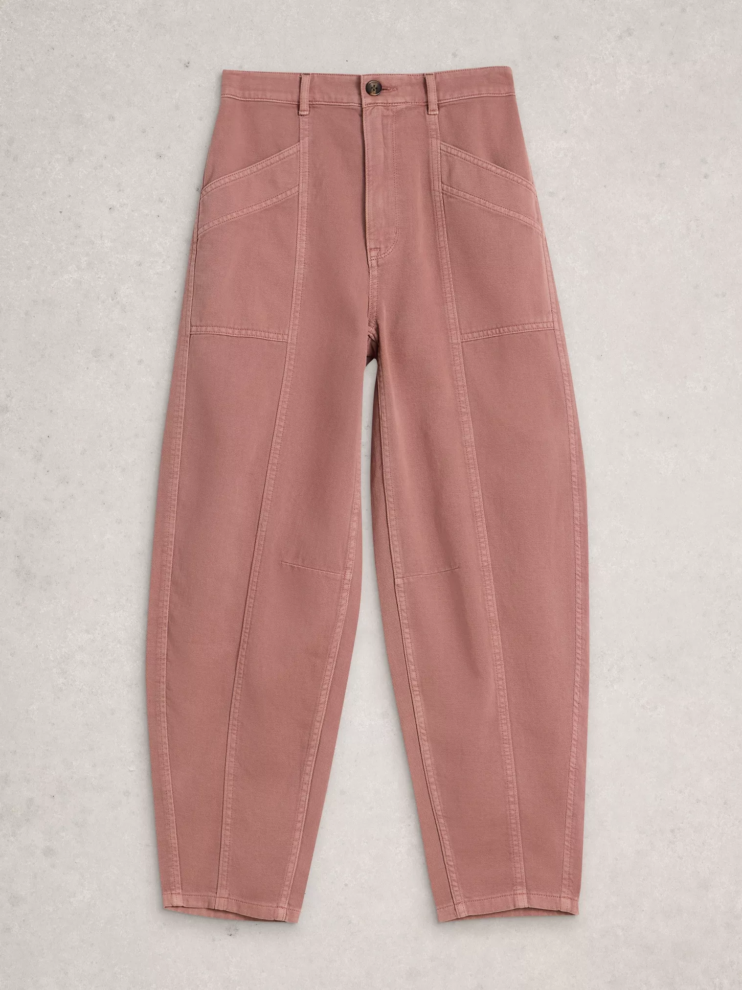 White Stuff Aubrey Barrel Trouser - Mid Pink