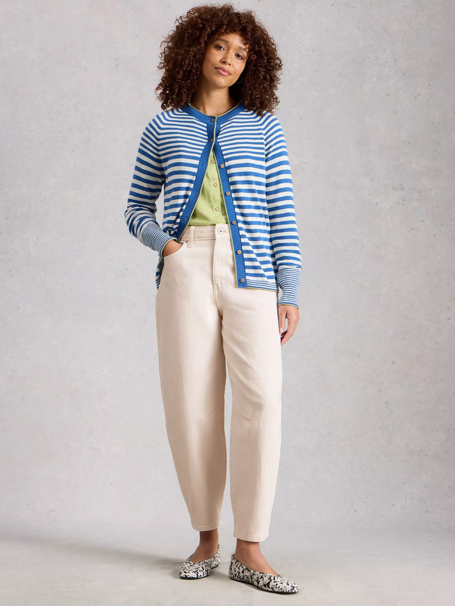 White Stuff Aubrey Barrel Leg Jean - Natural White