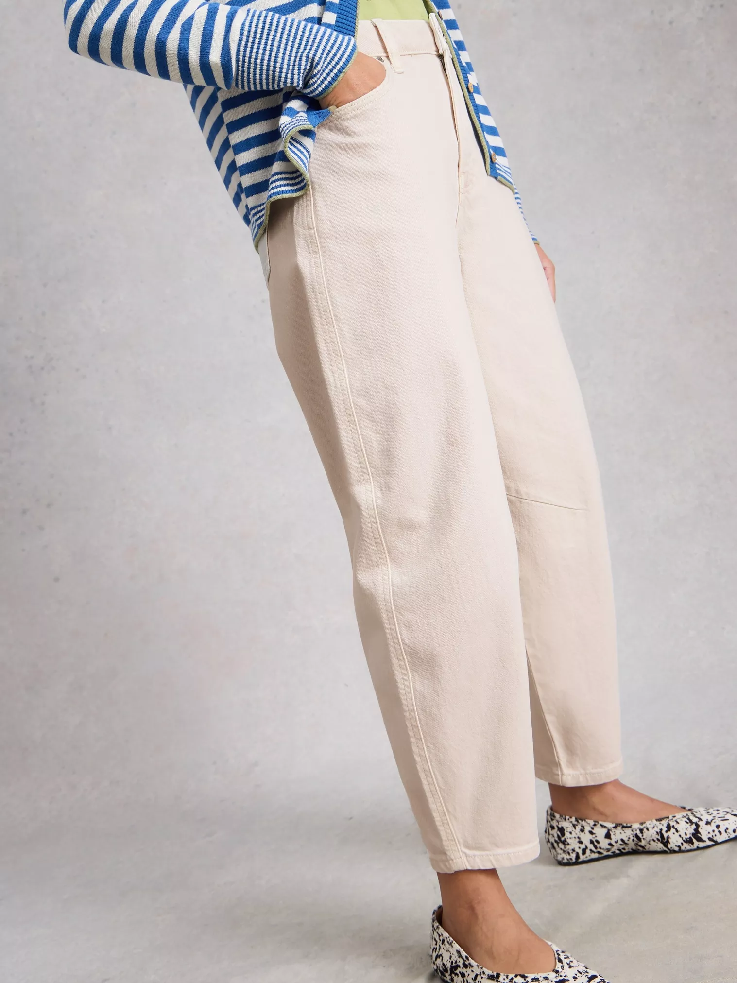 White Stuff Aubrey Barrel Leg Jean - Natural White