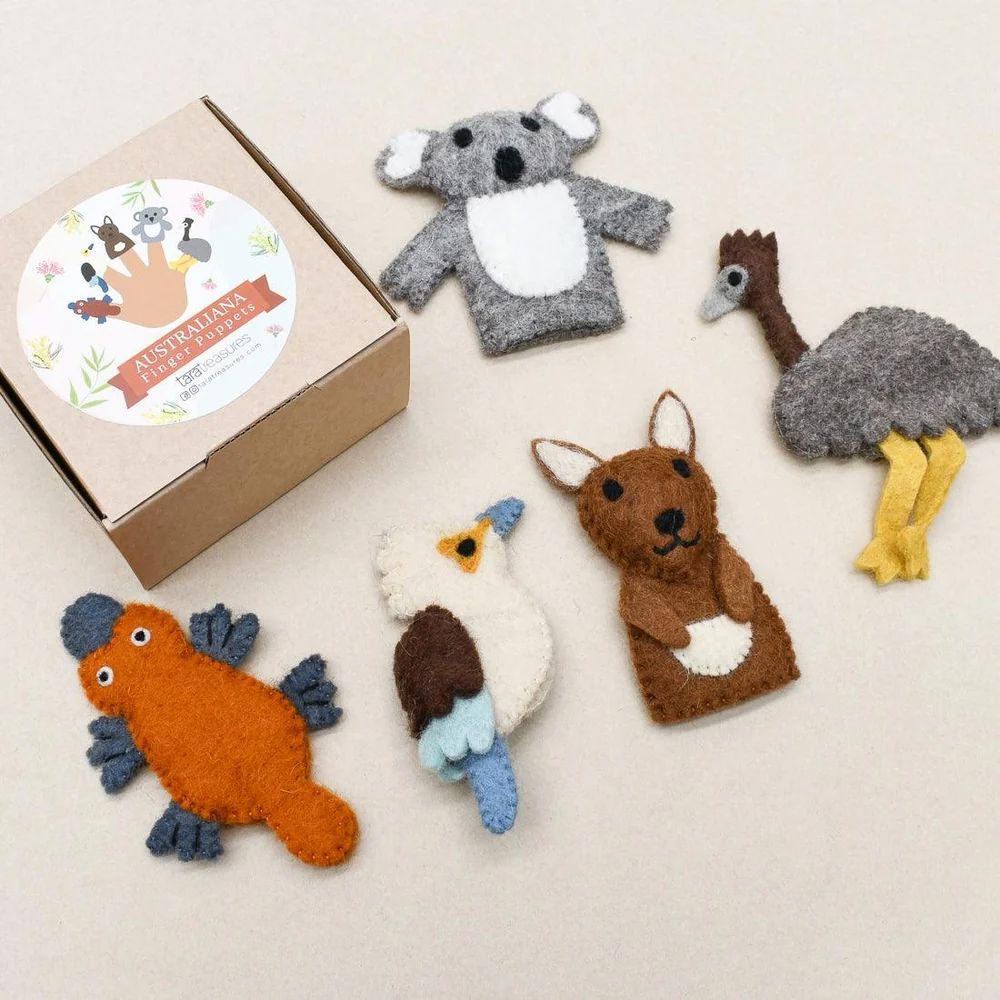 Australian Animals A - Finger Puppet Set Finger Puppets Tara Treasures