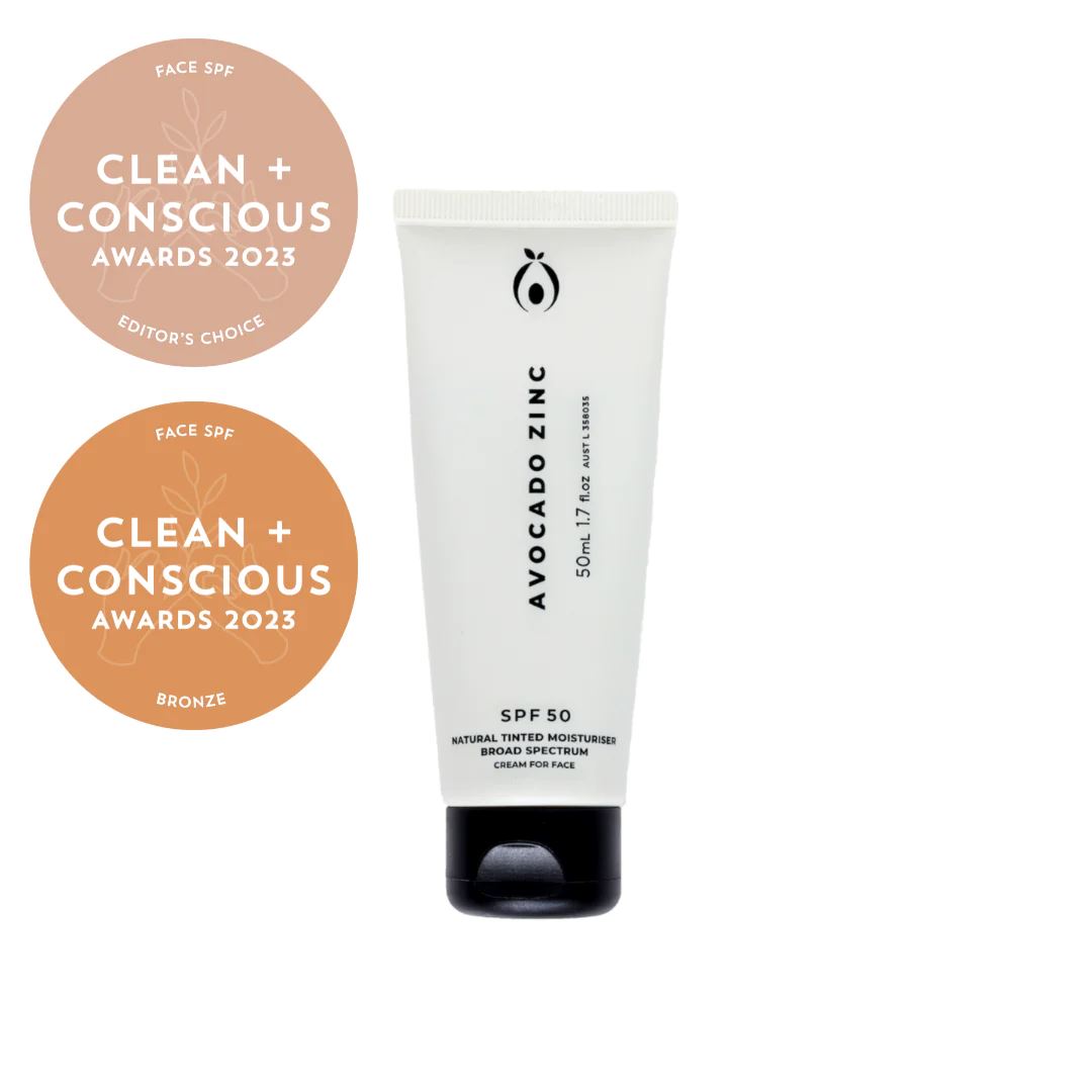 Avocado Zinc SPF50 Natural Tinted Moisturiser - Light Avocado Zinc