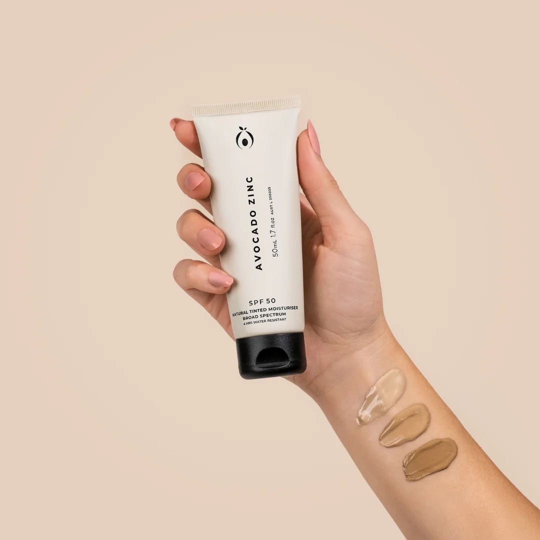 Avocado Zinc SPF50 Natural Tinted Moisturiser - Light Avocado Zinc