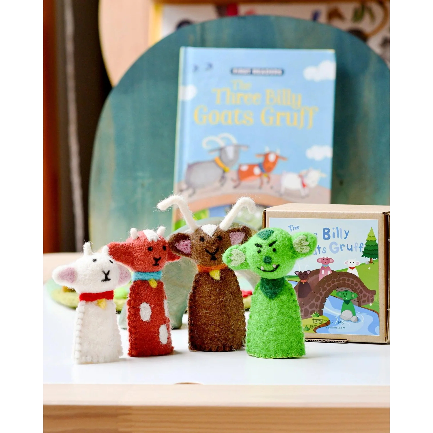 Three Billy Goats Gruff, Finger Puppet Set
