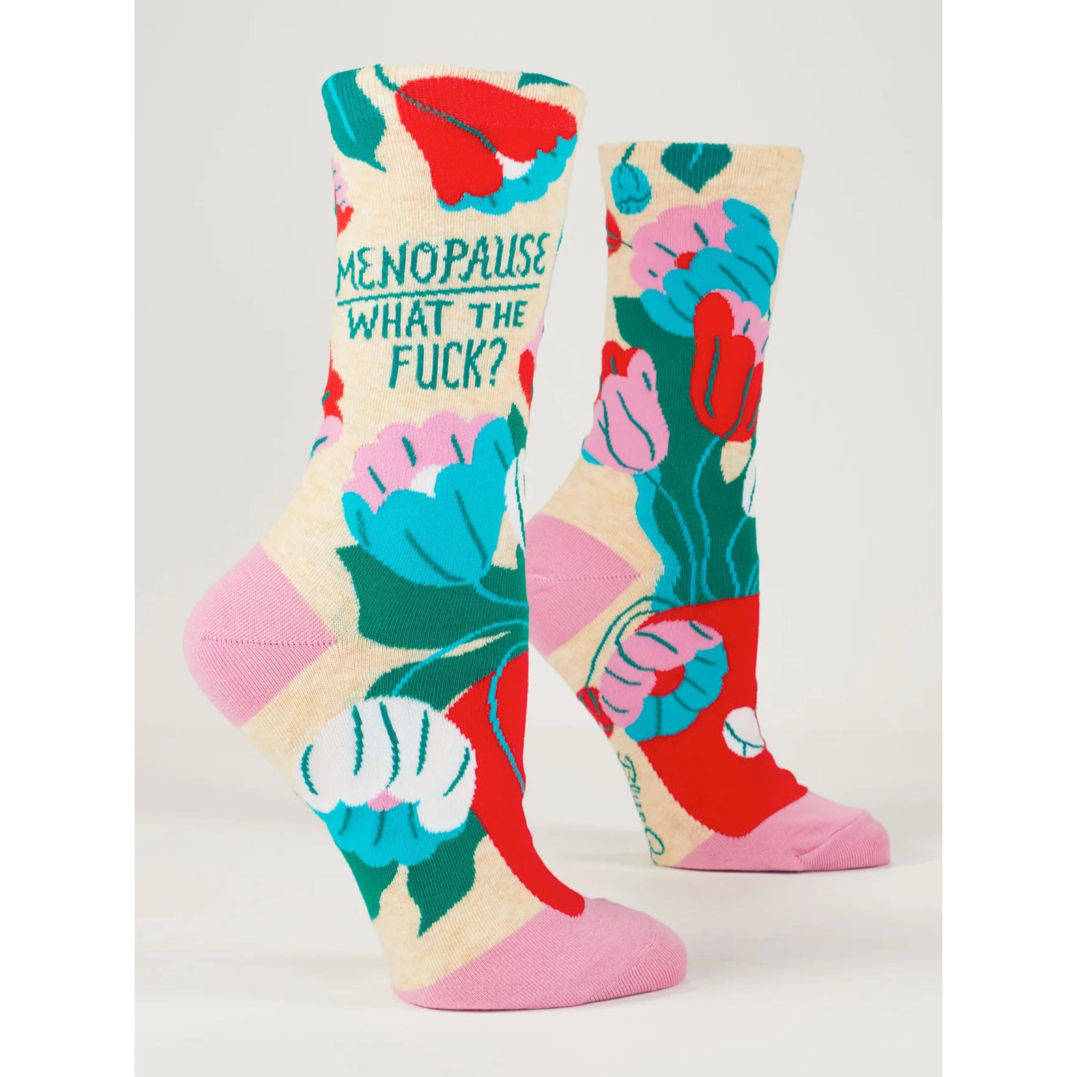 Blue Q Women's Crew Sock- Menopause Blue Q