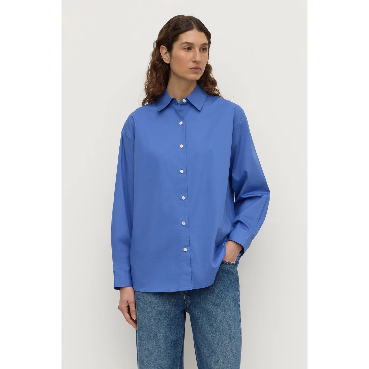 Assembly Label Micha Poplin Shirt - New Blue