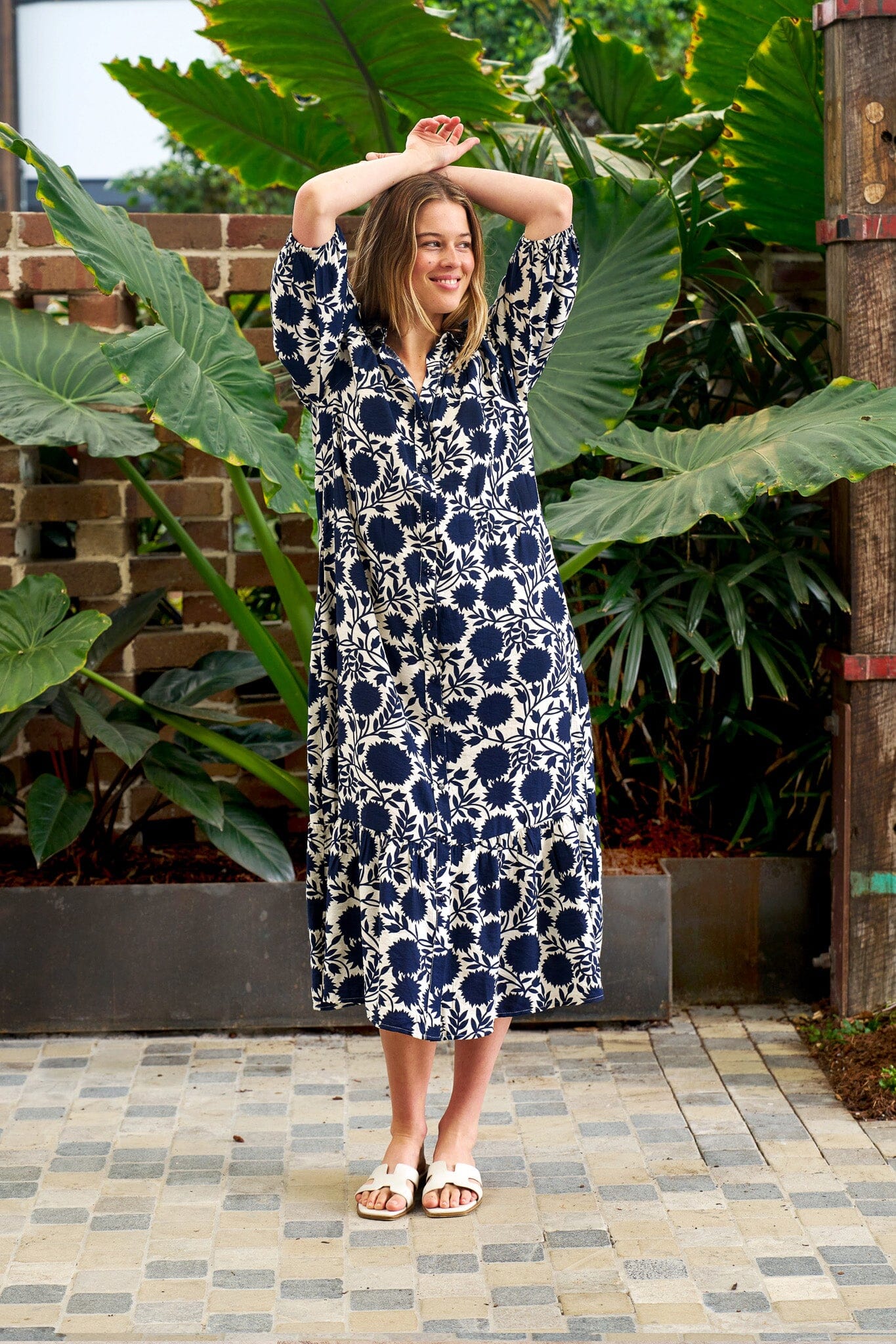 Boho Australia Pacheco Dress - Navy Boho Australia