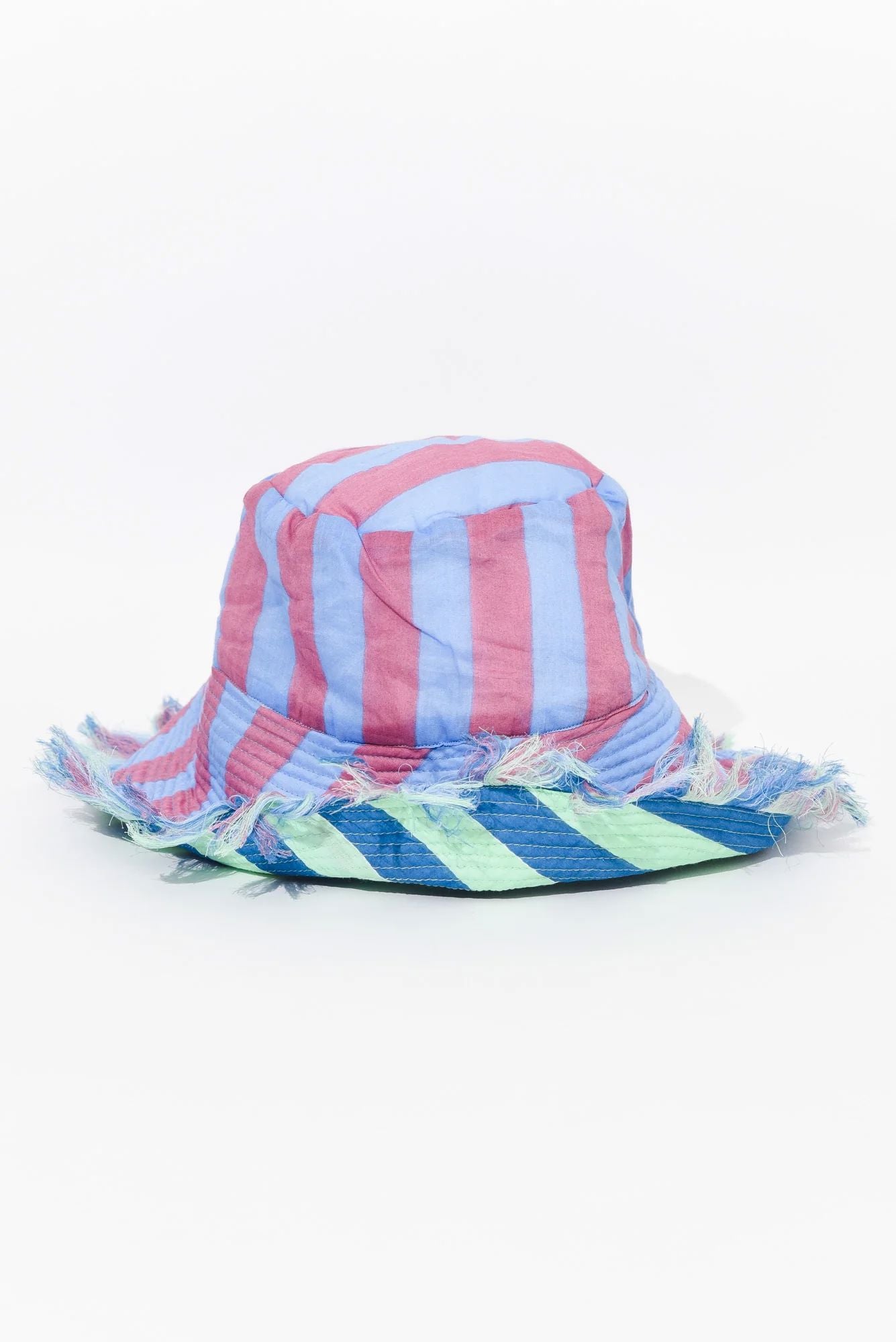 Boom Shankar Fray Bucket Hat Wide Brim - Capri Blue Boom Shankar