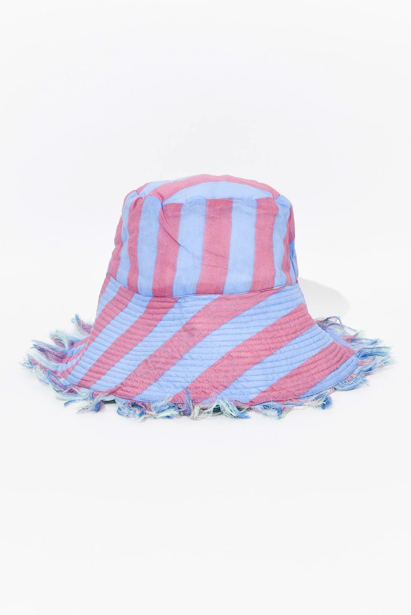 Boom Shankar Fray Bucket Hat Wide Brim - Capri Blue Boom Shankar