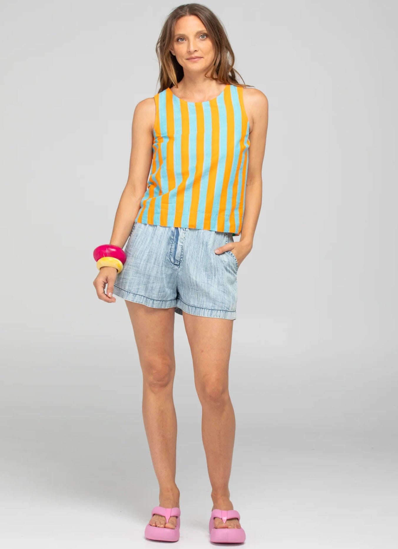 Boom Shankar Hara Top Reversible - Capri Peach/Tangerine Boom Shankar