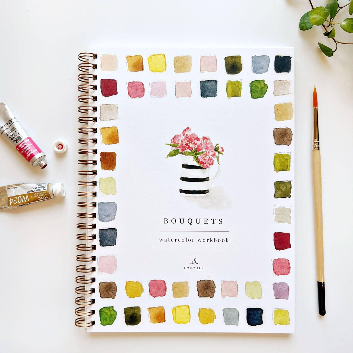 Bouquets Watercolour Workbook emily lex studio