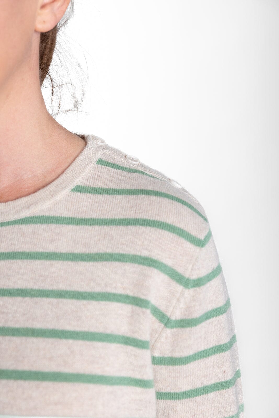 Bow & Arrow Breton Stripe- Oatmeal/Mint Stripe Bow & Arrow