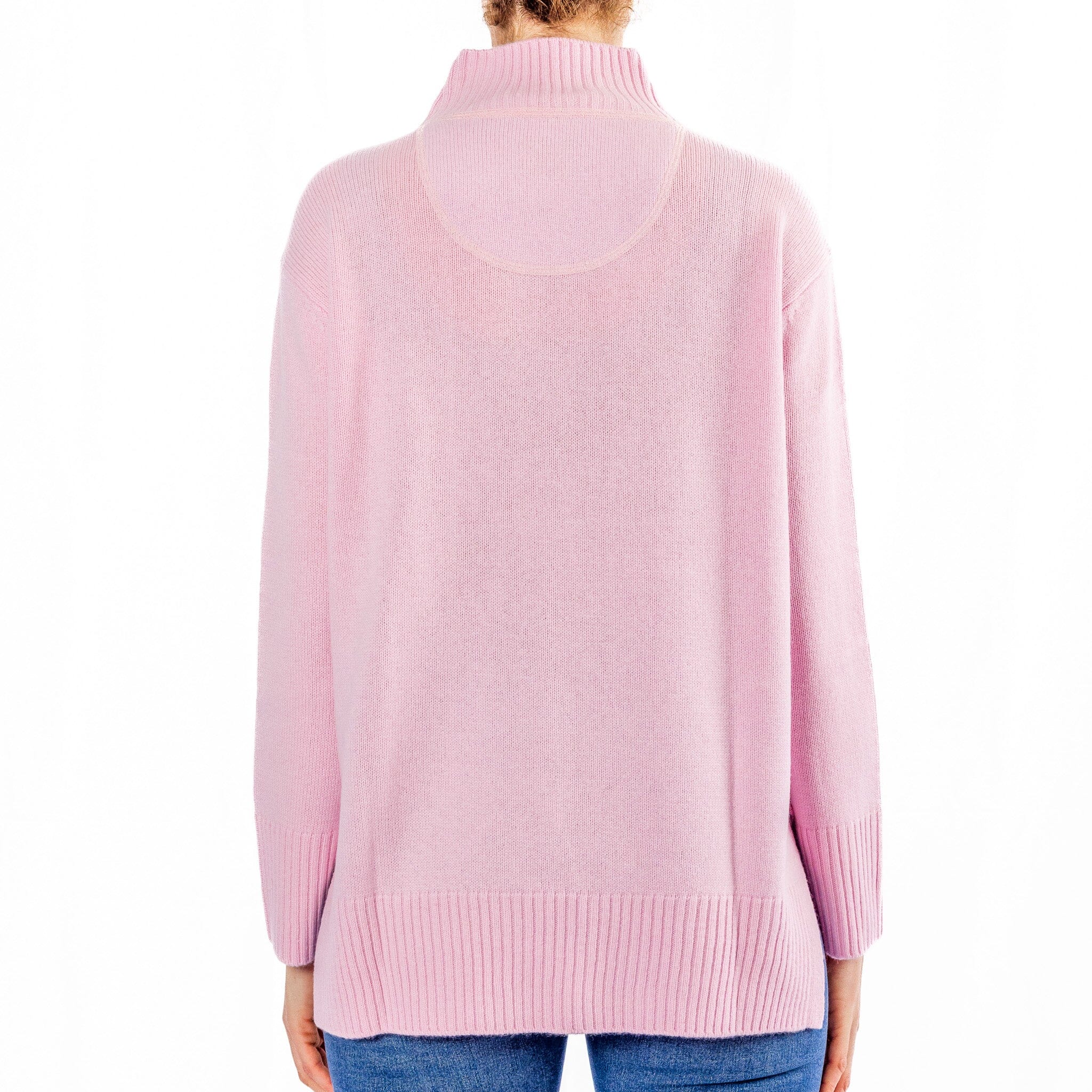 Bow & Arrow Polo Neck Jumper - Blush Pink Bow & Arrow