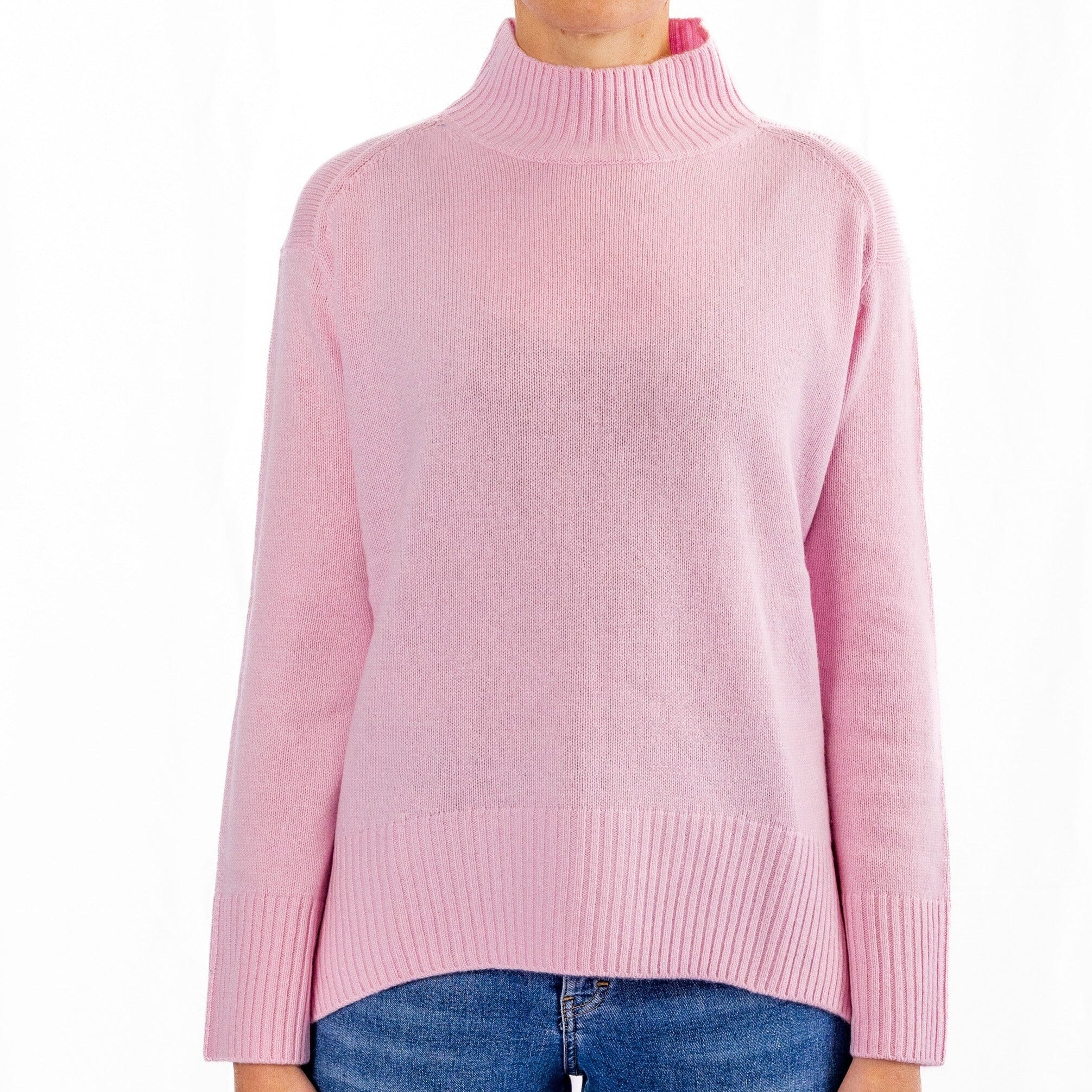 Bow & Arrow Polo Neck Jumper - Blush Pink Bow & Arrow