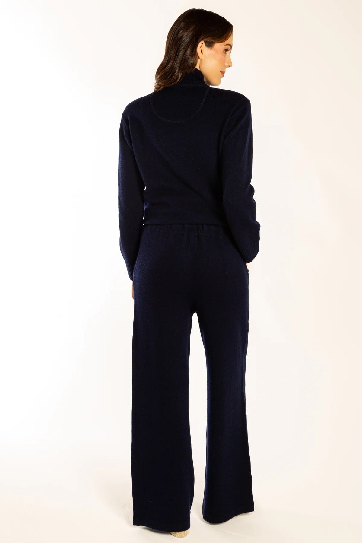 Bow & Arrow Polo Neck Jumper- Navy Bow & Arrow