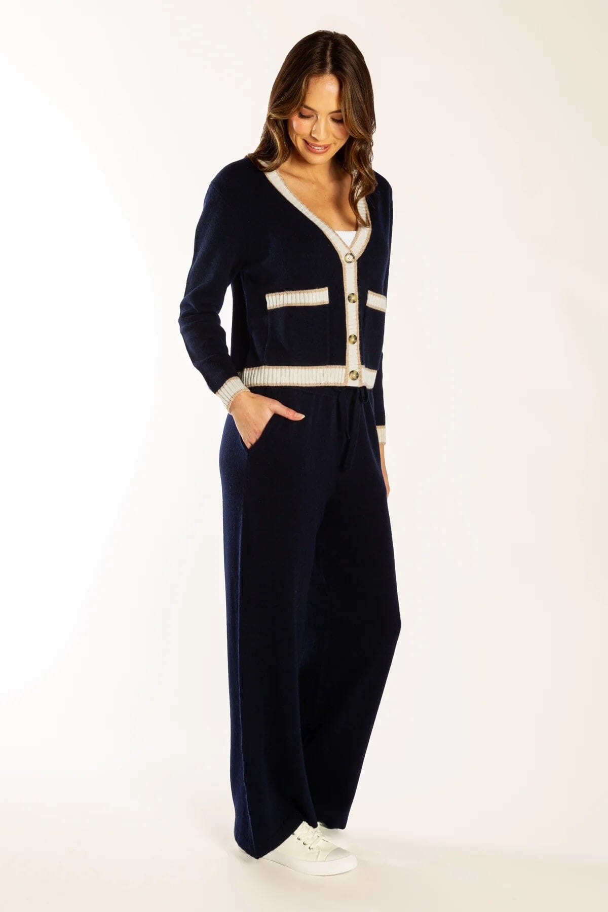 Bow & Arrow Short Cardigan - Navy Bow & Arrow