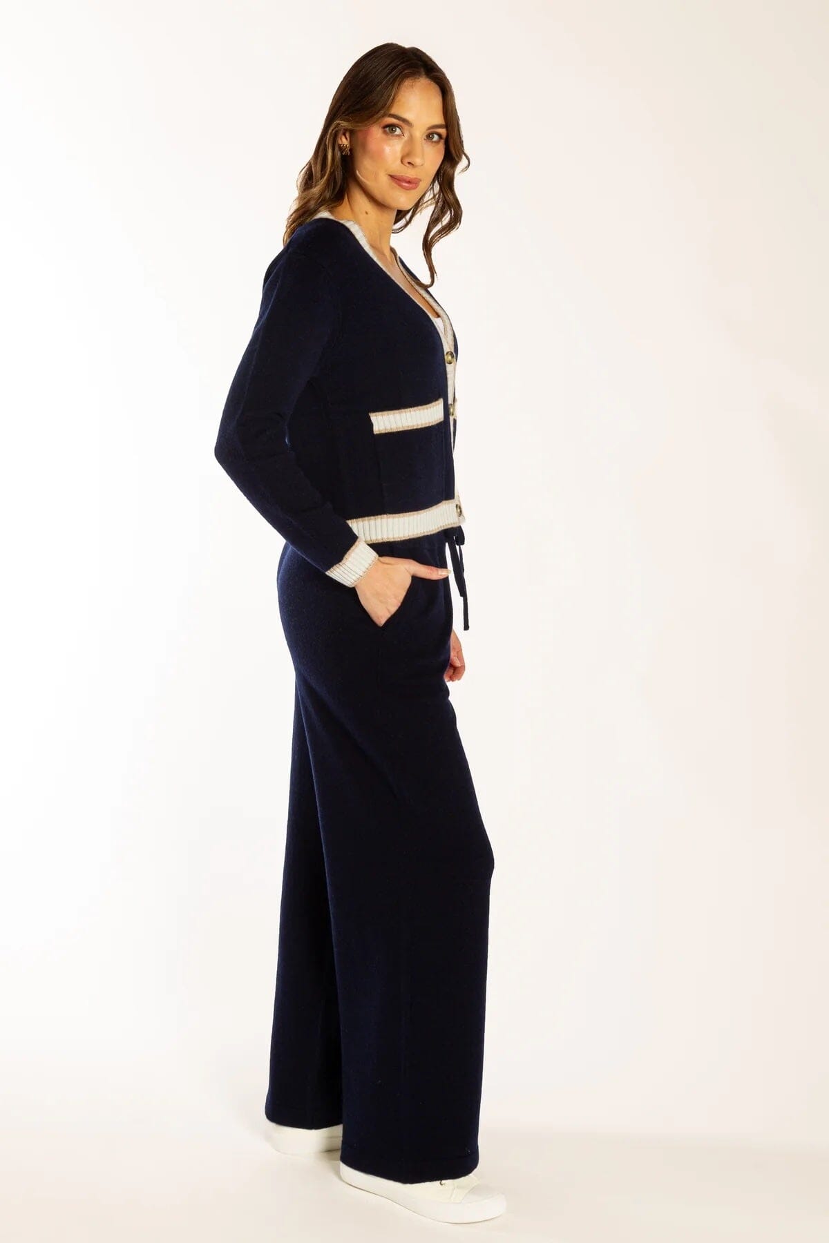 Bow & Arrow Short Cardigan - Navy Bow & Arrow