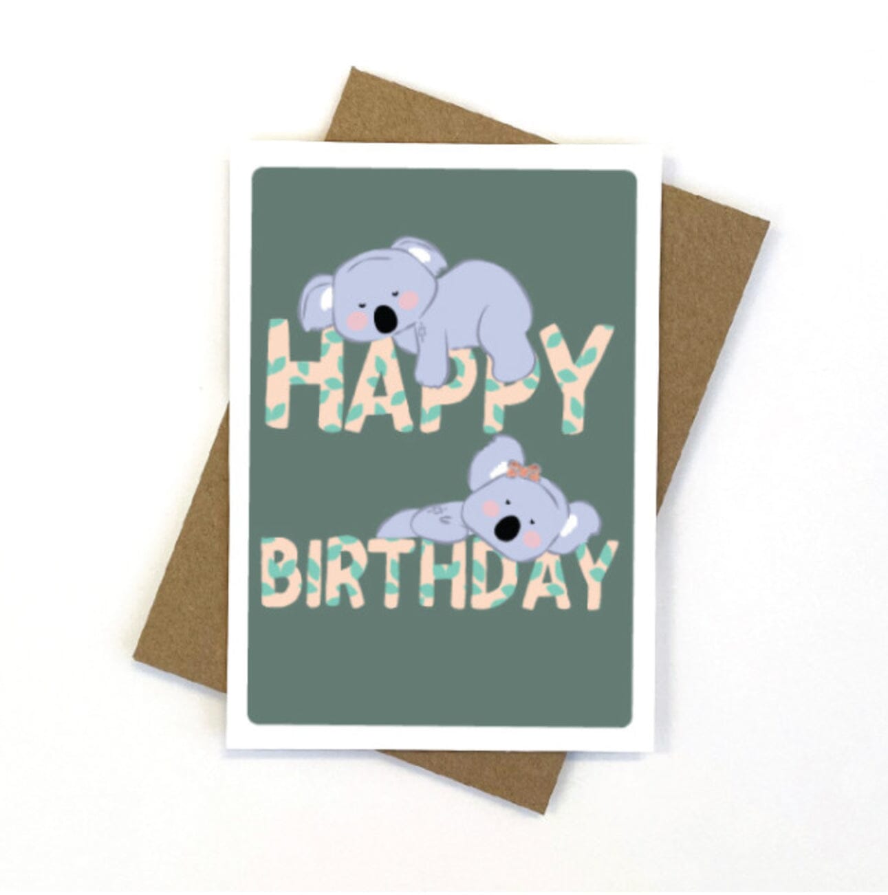 Candlebark Dreaming koalas birthday card Eclectic House