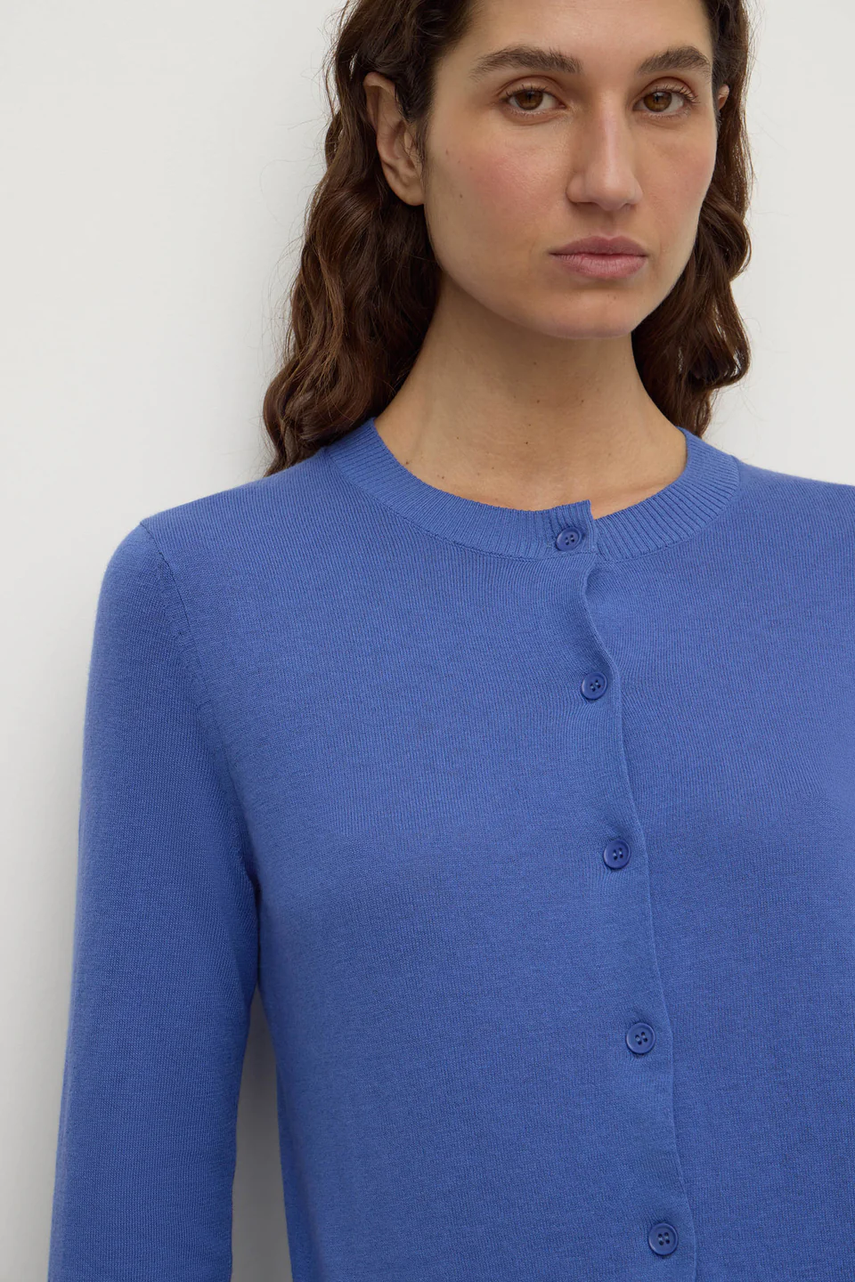 Assembly Label Orina Cotton Cashmere Cardigan - New Blue