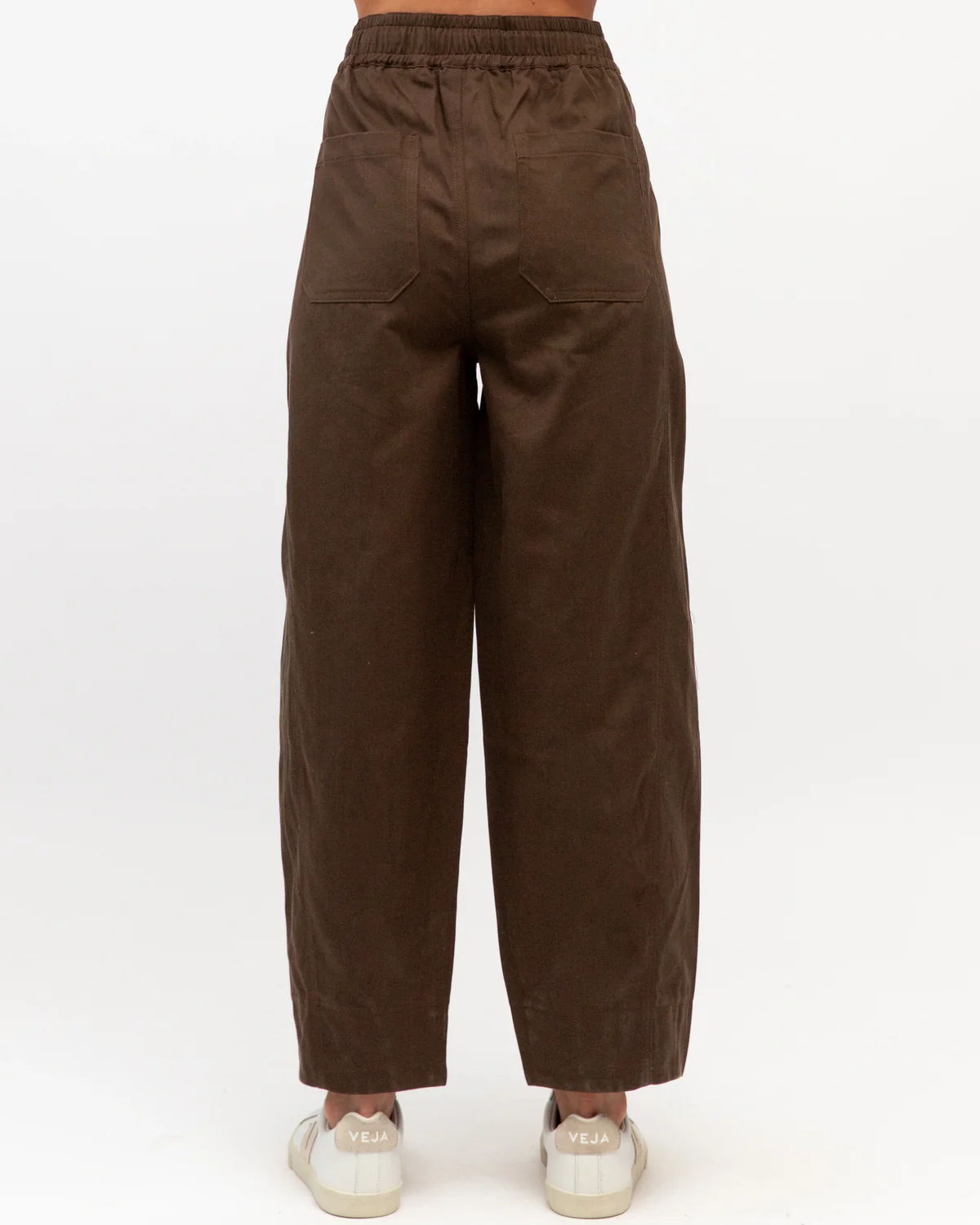 Label of Love Elastic Waist Cargo Pants - Chocolate