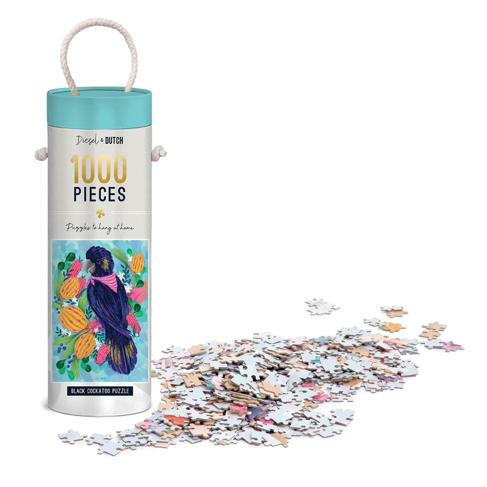 Diesel & Dutch Black Cockatoo 1000pc Wall Jigsaw Puzzle Diesel & Dutch