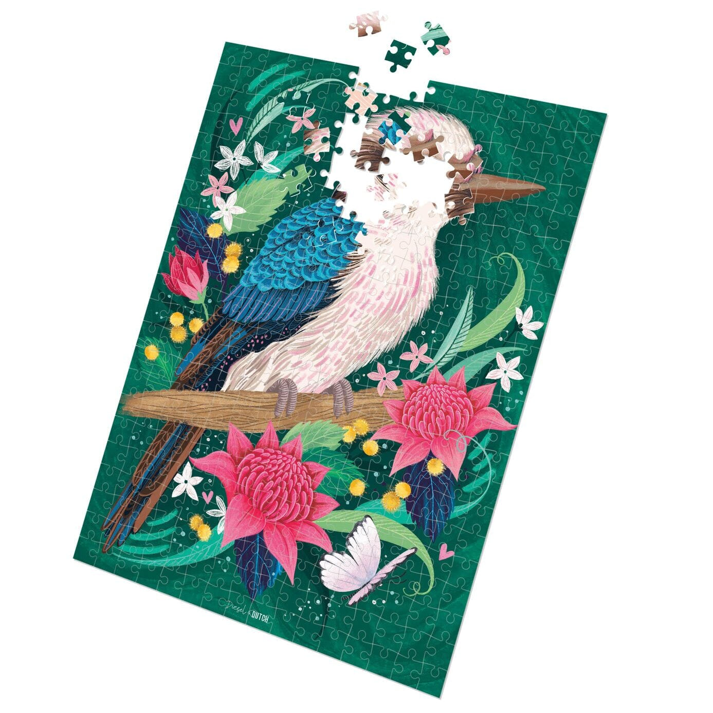 Diesel & Dutch Blue-Winged Kookaburra 1000pc Wall Jigsaw Puzzle Diesel & Dutch