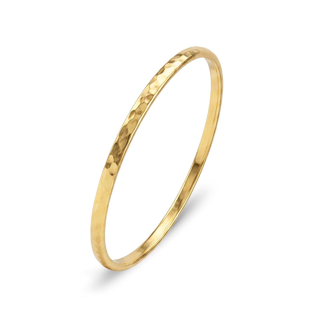 DPI Premium plated brass hammered half round bangle bracelet Bracelet DPI Jewellery