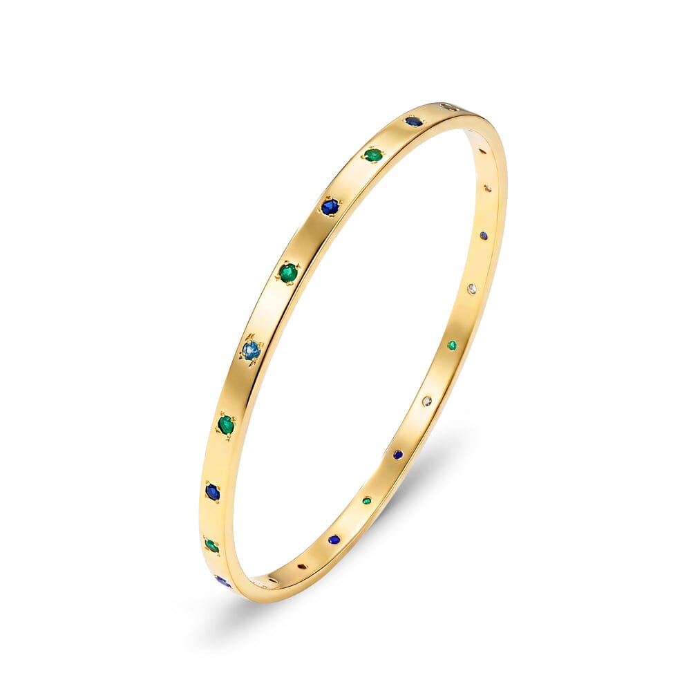 DPI Premium plated multi CZ set brass bangle bracelet Bracelet DPI Jewellery