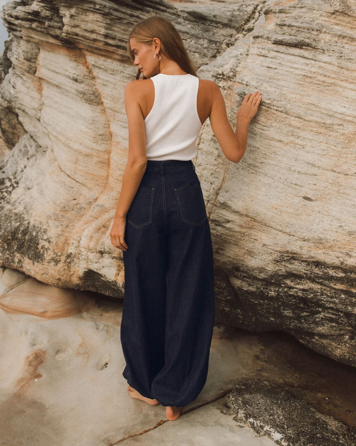 Ebby & I White Star Denim Pant - Indigo Ebby & I