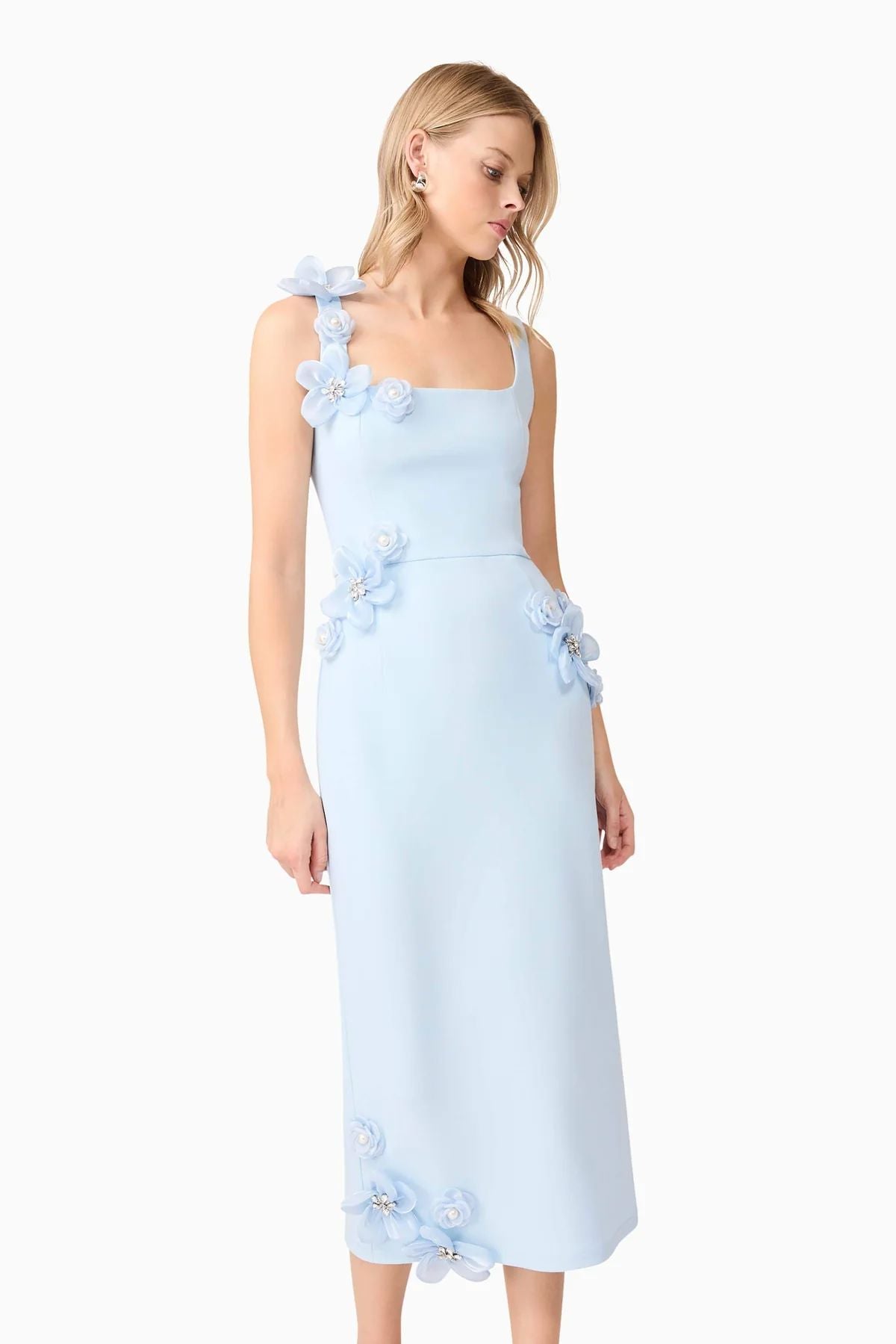 Elliatt Chantelle 3D Midi Dress - Blue Eclectic House