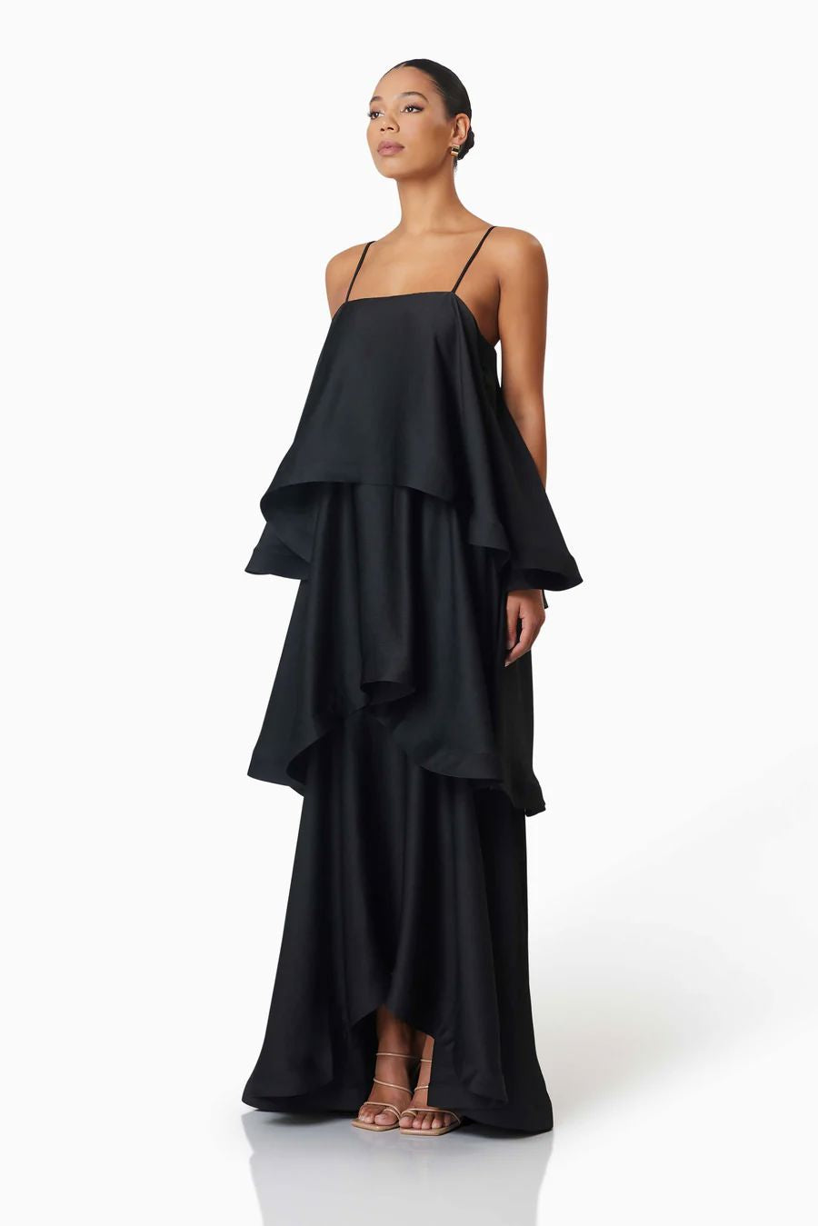 Elliatt Tilly Tiered Maxi Dress - Black Elliatt