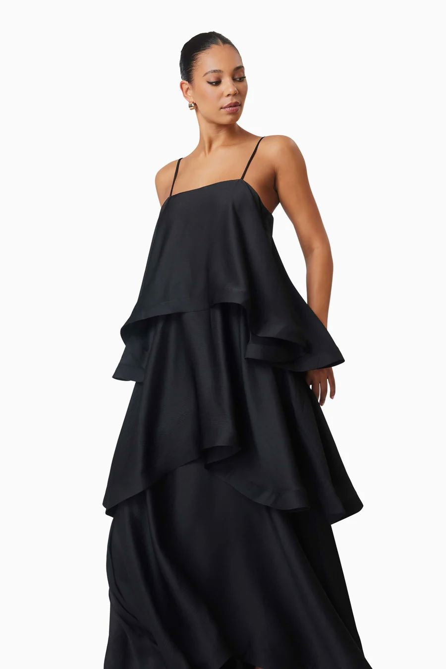 Elliatt Tilly Tiered Maxi Dress - Black Elliatt
