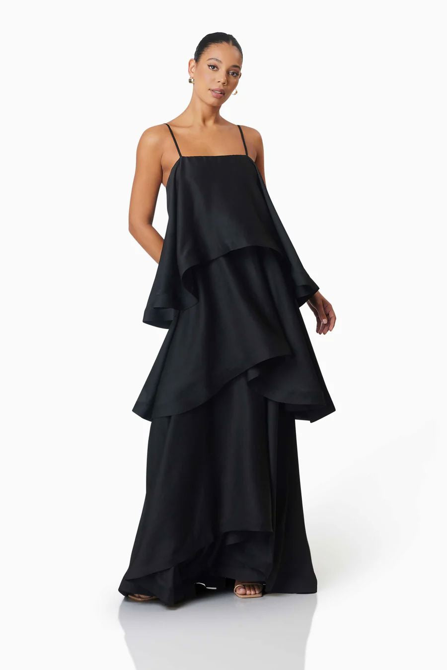 Elliatt Tilly Tiered Maxi Dress - Black Elliatt