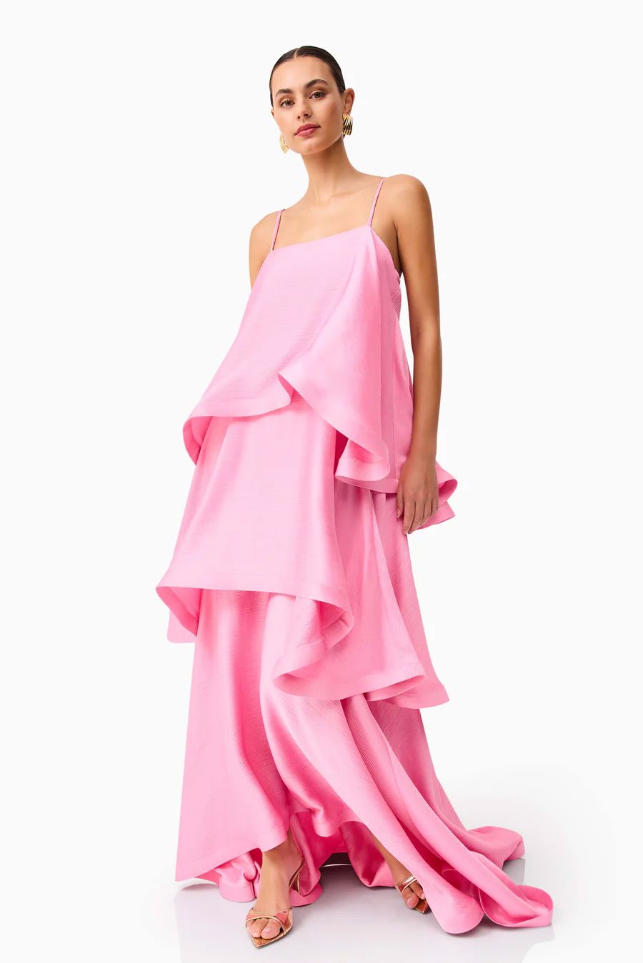 Elliatt Tilly Tiered Maxi Dress - Pink Elliatt