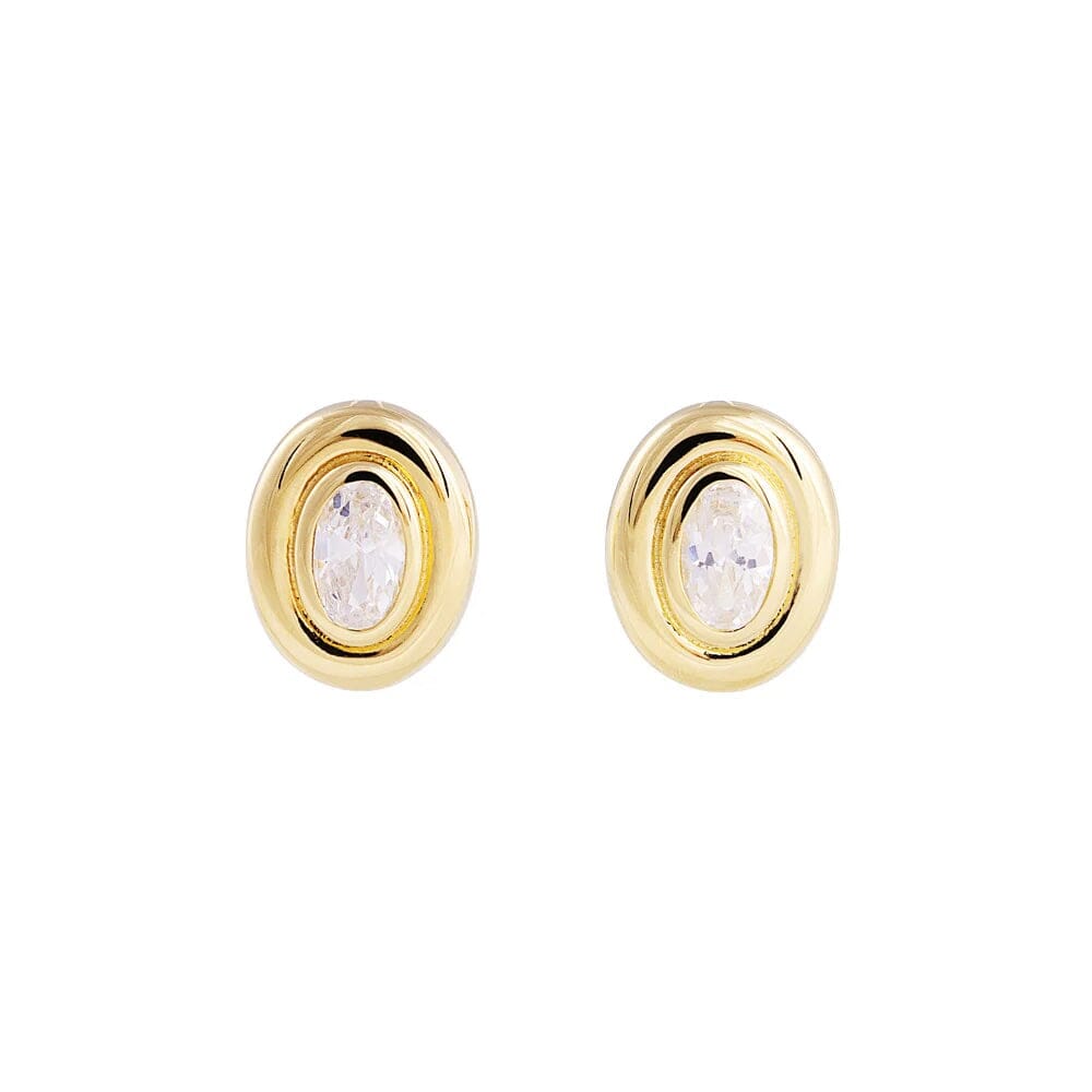 Fairley Bezel Set Oval Studs Fairley