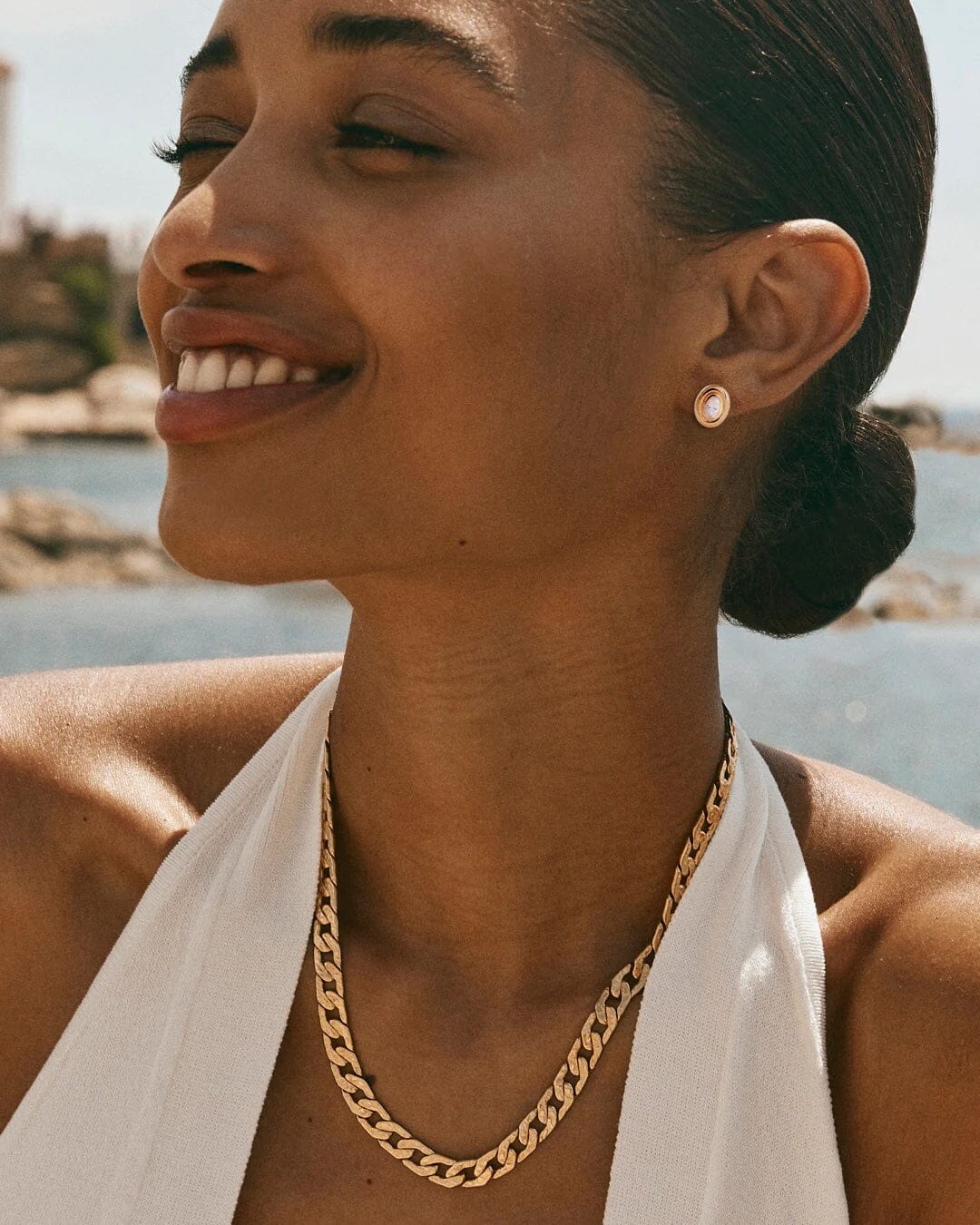 Fairley Bezel Set Oval Studs Fairley