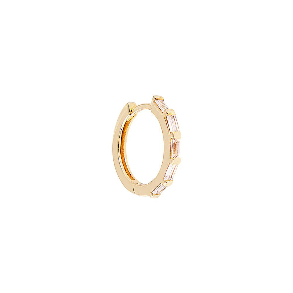 Fairley Crystal Baguette Midi Hoops Fairley
