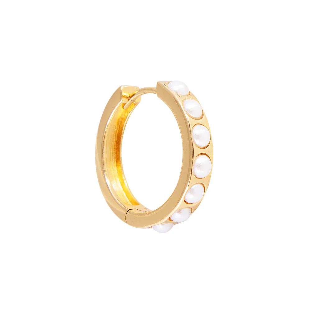 Fairley Crystal Pearl Maxi Hoops Fairley