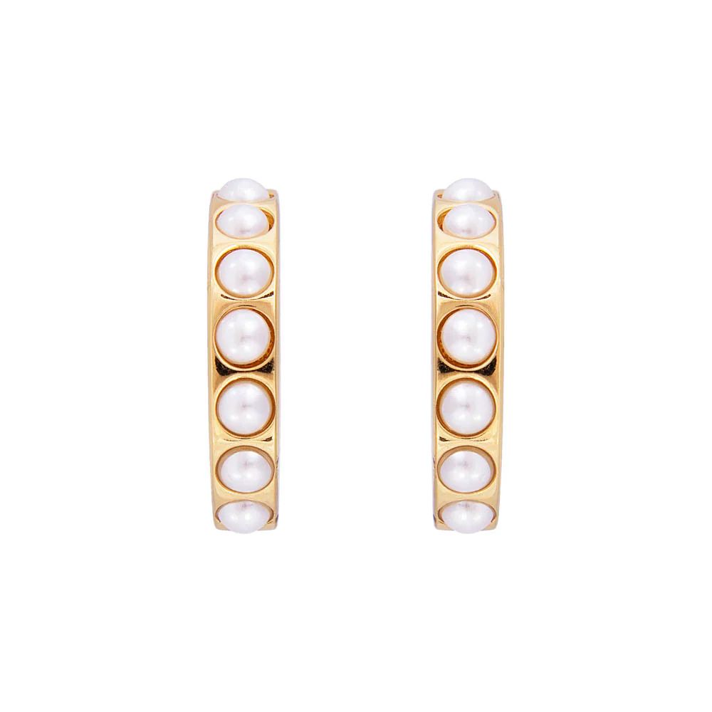Fairley Crystal Pearl Maxi Hoops Fairley