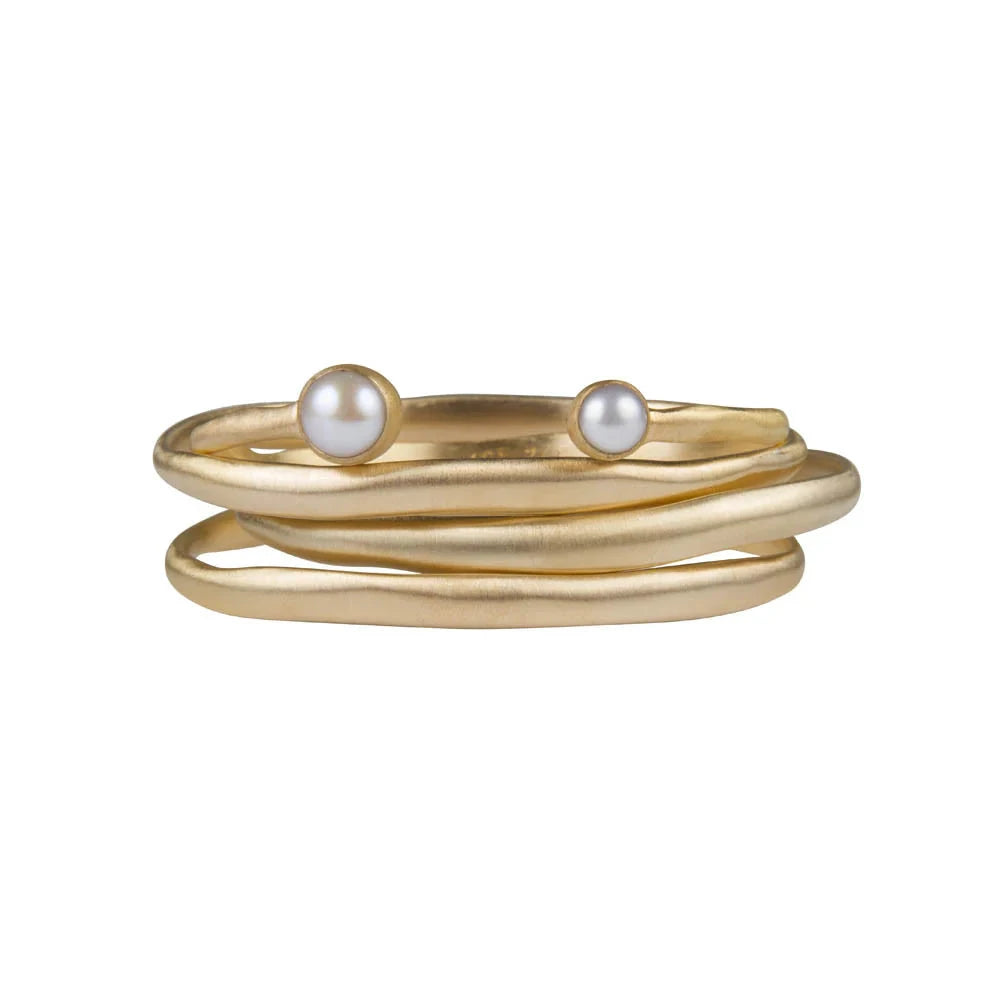Fairley Double Pearl Cuff - Gold Fairley