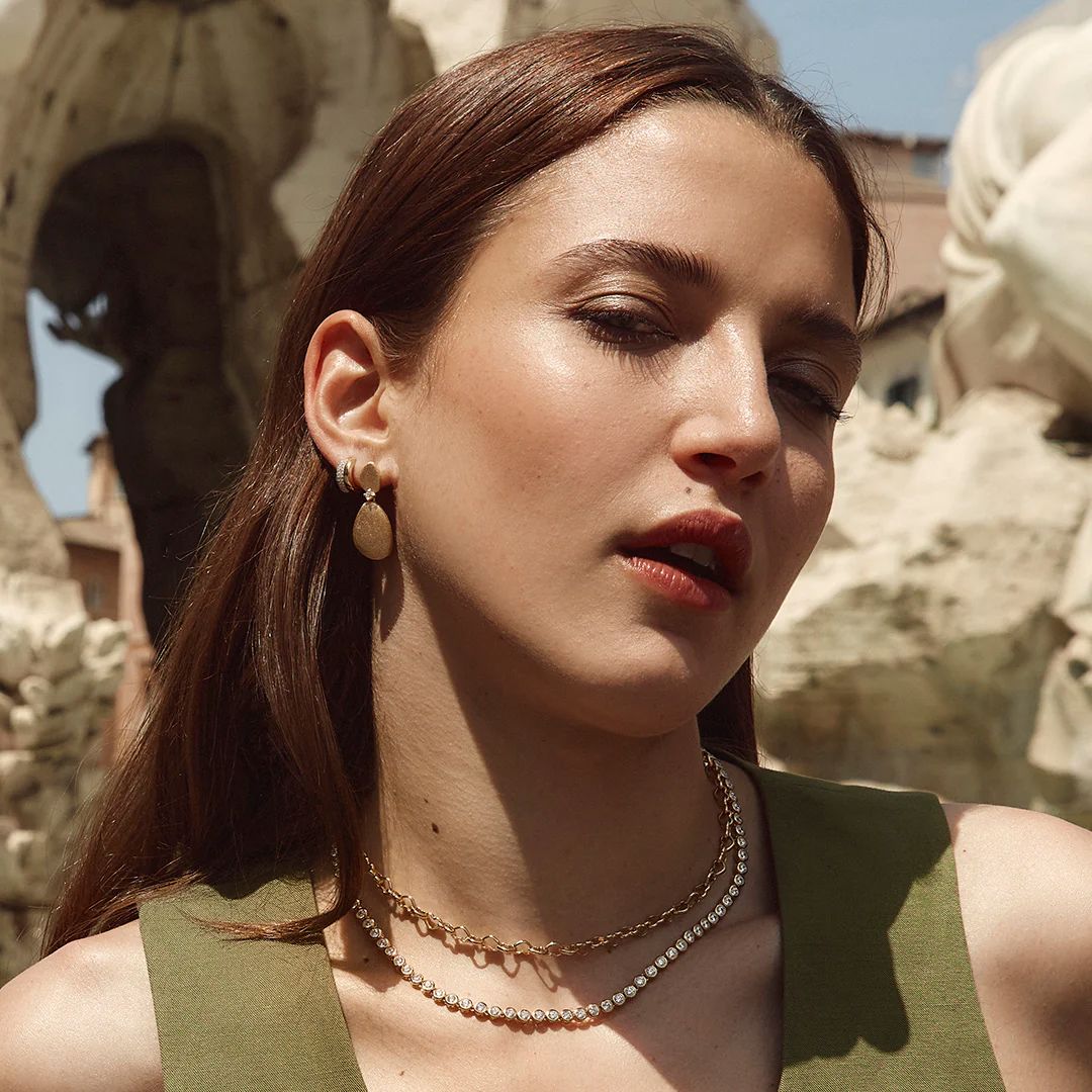 Fairley Two-Tone Pave Huggies Fairley